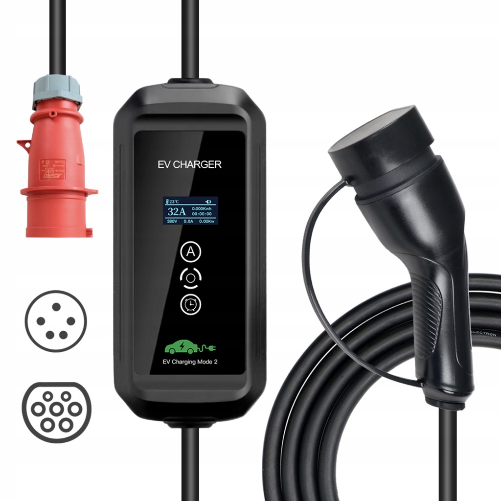 Przenośna ładowarka do samochodu elektrycznego / 7,2 kW / Typ 2 / 5m